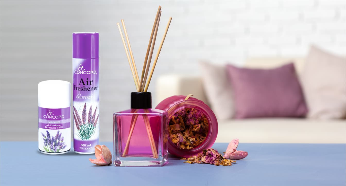 Concord Air Freshener Lavender 300 ml, pack detail.
